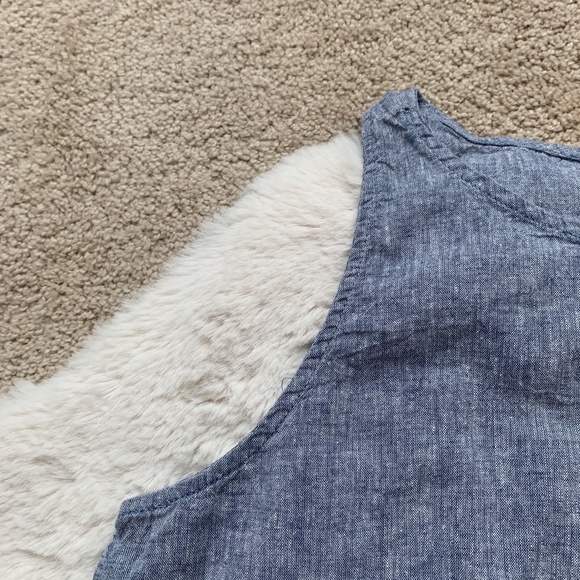 For Cynthia Chambray Sleeveless Shift Dress- Size Medium - Picture 8 of 11